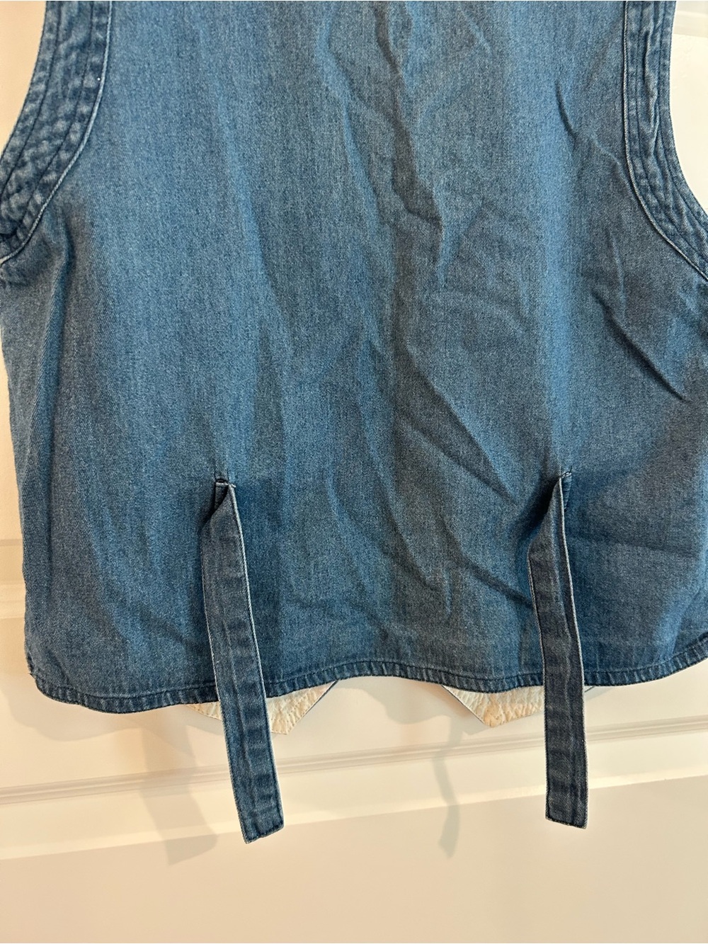 Vintage 90s Tapestry Denim Vest Blue Multi Size S - Picture 10 of 10